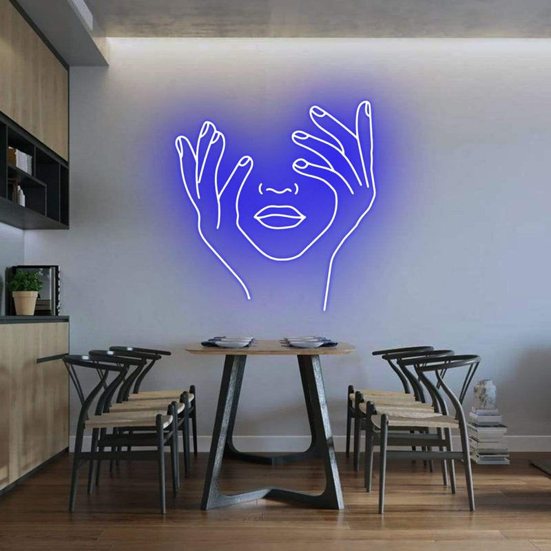 'Holding Face' Neon Sign NeonPilgrim