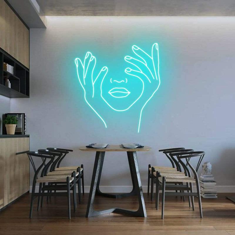 'Holding Face' Neon Sign NeonPilgrim