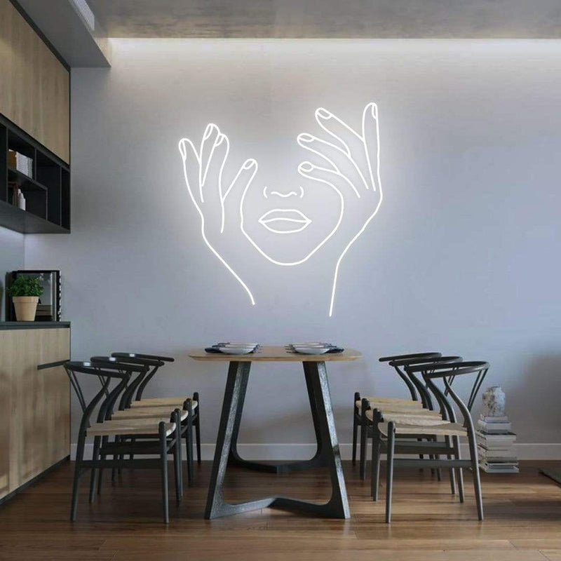 'Holding Face' Neon Sign NeonPilgrim