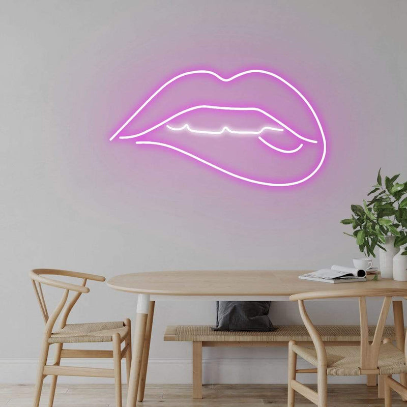 'Lips Bite' Neon Sign NeonPilgrim