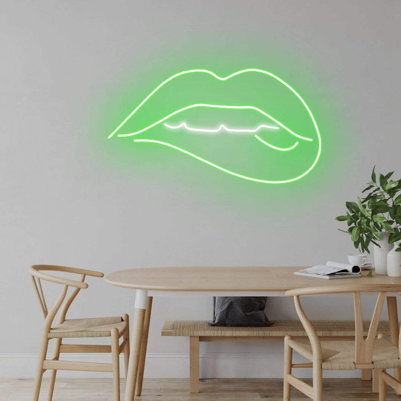 'Lips Bite' Neon Sign NeonPilgrim