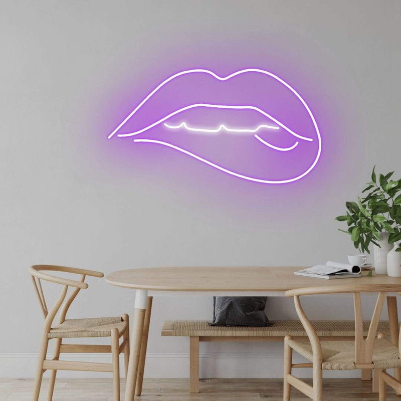 'Lips Bite' Neon Sign NeonPilgrim