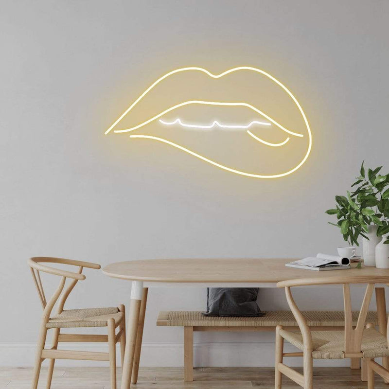 'Lips Bite' Neon Sign NeonPilgrim