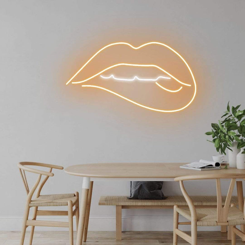 'Lips Bite' Neon Sign NeonPilgrim