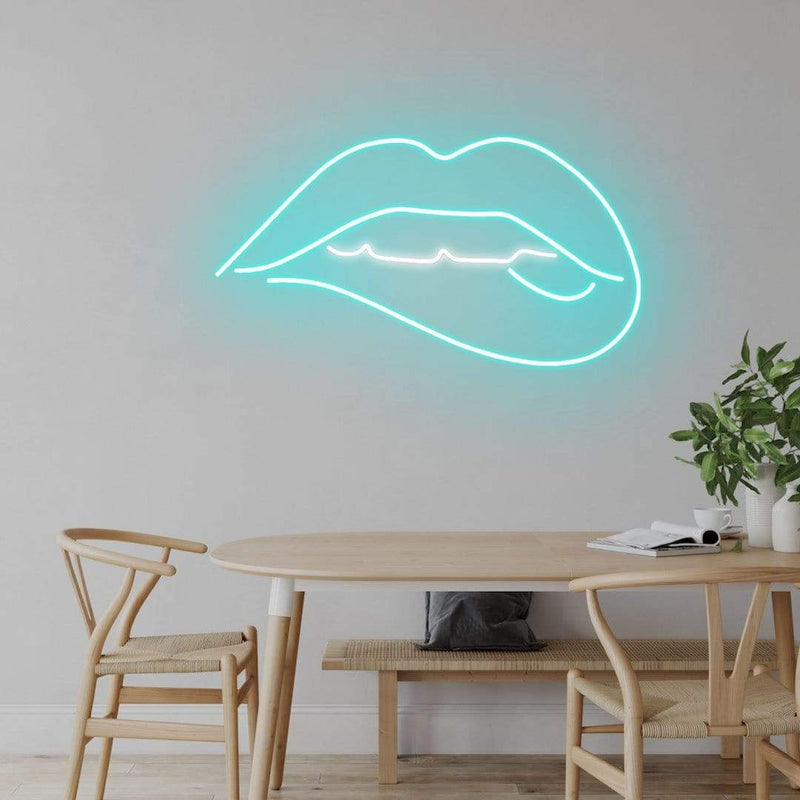 'Lips Bite' Neon Sign NeonPilgrim