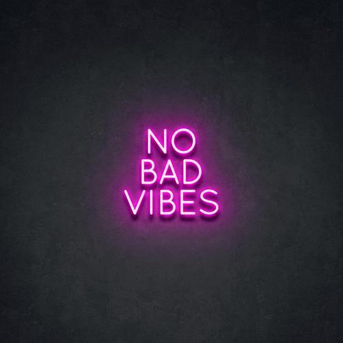 'No Bad Vibes' Neon Sign NeonPilgrim