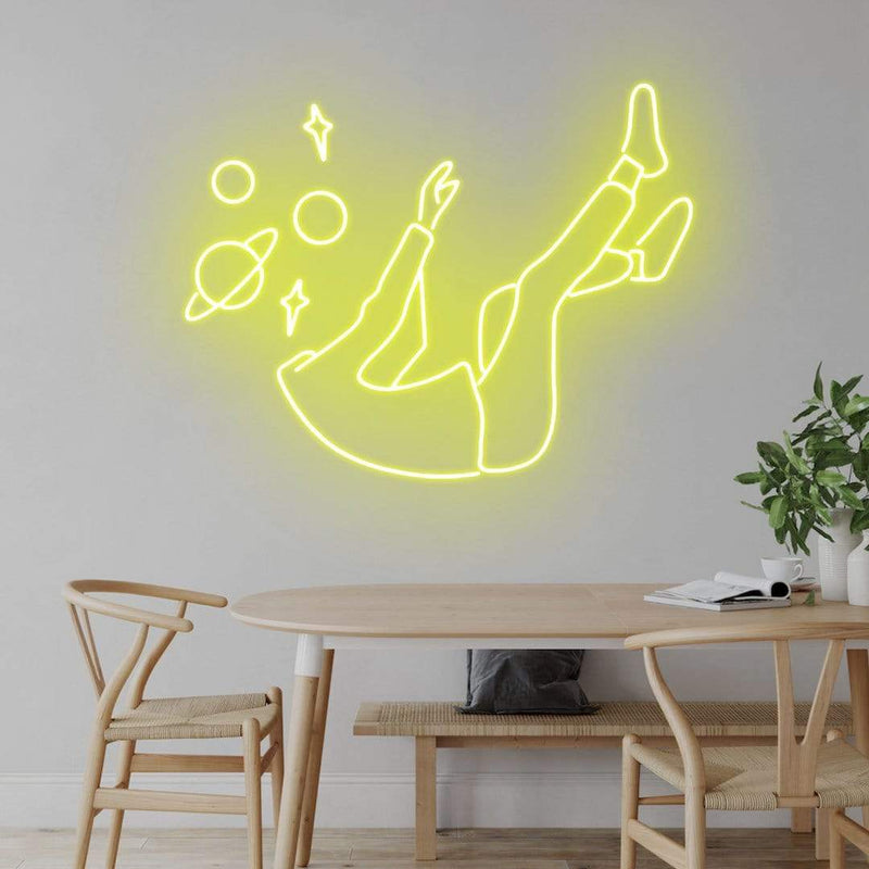 'Space Falling' Neon Sign NeonPilgrim