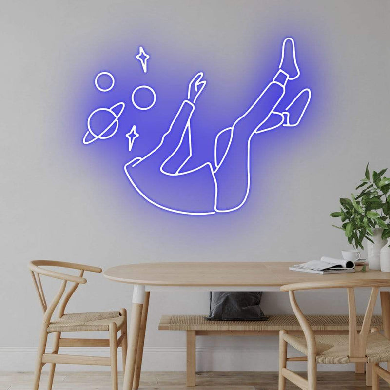 'Space Falling' Neon Sign NeonPilgrim