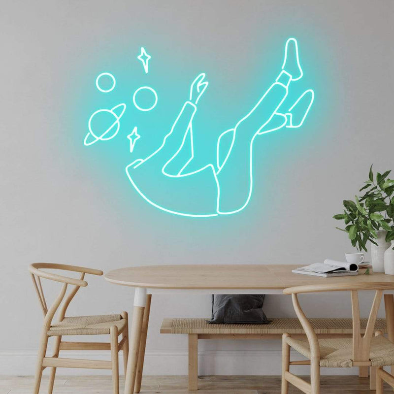 'Space Falling' Neon Sign NeonPilgrim