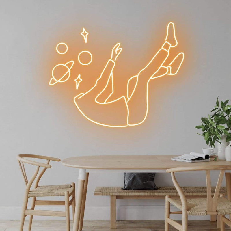 'Space Falling' Neon Sign NeonPilgrim