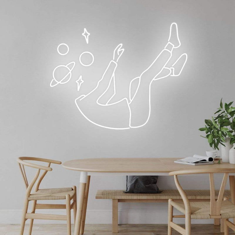 'Space Falling' Neon Sign NeonPilgrim