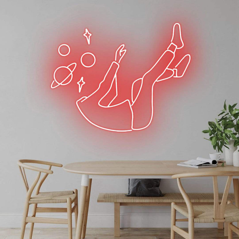 'Space Falling' Neon Sign NeonPilgrim