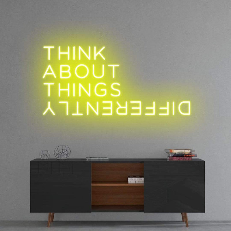 'Think About Things Differently' Neon Sign NeonPilgrim